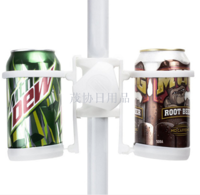 Outdoor beach umbrella coffee cup holder