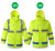 LIKAI reflective raincoat building construction security fluorescent waterproof jacket sanitation security patrol wind can be printed