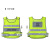 LIKAI reflective vest traffic warning safety protective coat activity driving school fluorescent coat can be attached