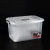 Simple and transparent storage box plastic square belt wheel portable square storage box finishing box