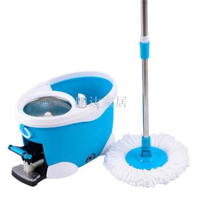 Manufacturers direct four-drive rotary mop set of ultrafine fiber mop head set dolphin good god towed sound