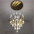 American duplex staircase cone aluminum meteor shower chandelier front room dining room hotel acrylic engineering 