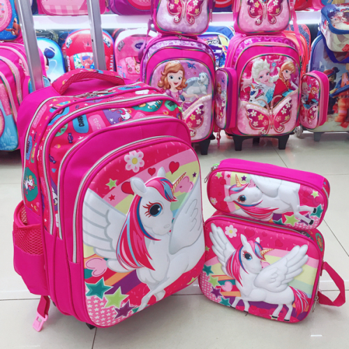 Factory Direct Schoolbag Backpack Cartoon Bag Backpack 3D Bag Children‘s Bags Student Bag Gift Bag Trolley Bag