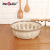 Green rhyme double color sieve round plastic basket wash vegetables sieve fruit vegetable drain basket