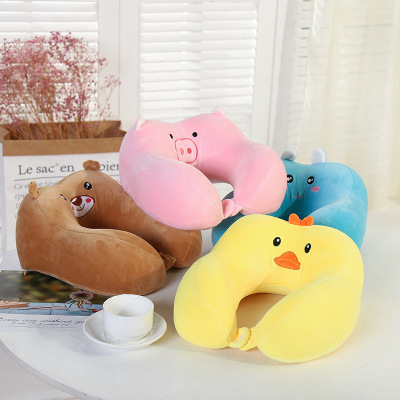 Cartoon cute double hump u pillow fashion simple creative animal pillow easy to carry car pillow wholesale