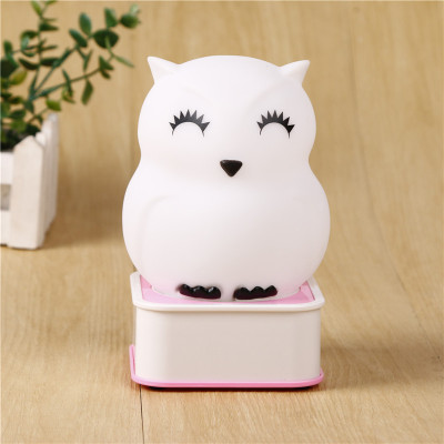 To express it in owl USB night light rechargeable bedside lamp baby bean eye lamp female led bedside lamp