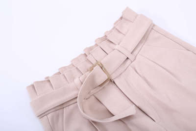 Yi li wei autumn style girls' woolen cloth bud waist casual pants