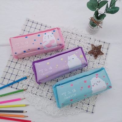 Zhifa Cherry Cat Series Girl Pencil Case Stationery Box Pencil Box