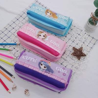 Zhifa Lace Edge Girl Pencil Case Stationery Box Stationery Case Pencil Box Pencil Bag