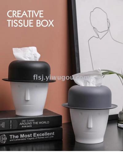 Personalized Creative Ins Paper Extraction Box Mike Desktop Toilet Pail Table Decoration Art Craft Trash Can