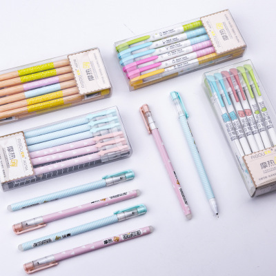 South Korea Can wipe neutral Pen 0.5mm full needle Tube students Test Pen Cartoon Charisma Mo Yi Large wholesale