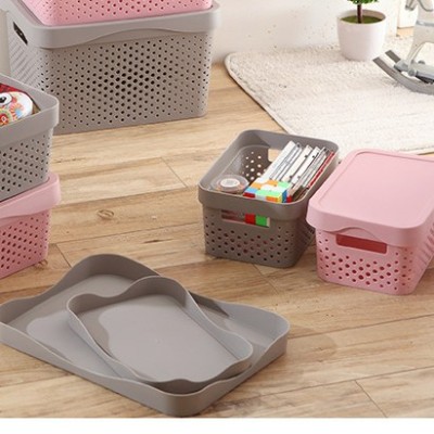 Y24-3895 Nordic Storage Box with Lid Dormitory Fantastic College Student Bedside Storage Box Wholesale