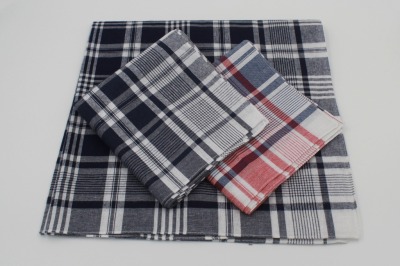 Men 's check large size pocket handkerchief pure cotton handkerchief