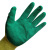 Ten - needle yellow yarn green line wrinkle gloves wholesale labor protection gloves dipped wear - resistant, non - slip gloves latex hanging rubber gloves