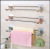 Factory Direct OPP Set Traceless Double Bar Towel Rack Transparent Powerful Double-Layer Towel Rack Bathroom Towel Hook