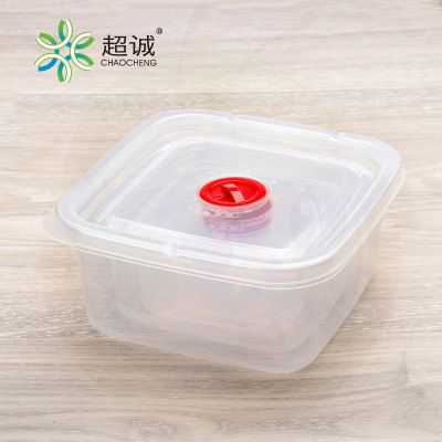 Plastic manufacturers direct Plastic fresh container three sets of transparent fruit and vegetable storage boxes