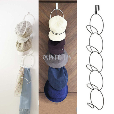 Ironwork hat storage artifact hook door after trackless wardrobe bag scarf coat hook