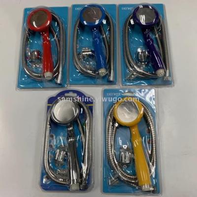 Manufacturers direct hand shower set with multi-functional shower hose bracket blister packaging