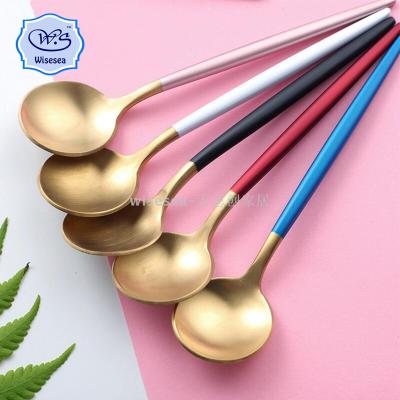 Factory 304 stainless steel Portuguese tableware coffee dessert spoon