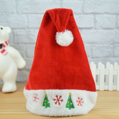 Christmas Hat Carding Cloth Adult Children Hat Christmas Decorations Christmas Holiday Party Factory Direct Sales