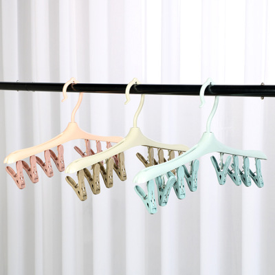 Creative multi-functional plastic clothes rack lightweight colorful plastic socks rack combination of practical hanging clothes rack