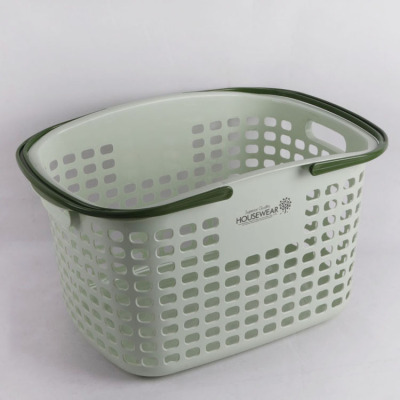 Manufacturer direct sale 1600 supermarket basket plastic receive basket belt handle shopping basket family use basket