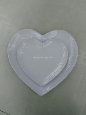 7.5-Inch Heart-Shaped Plate Heart-Shaped Ceramic Plate