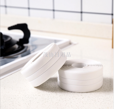 Double creased white mildew proof tape kitchen sink mildew proof tape