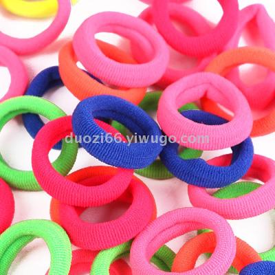 color high elastic knitting rubber band hair ring rubber band head rope does not hurt the hair leather ring