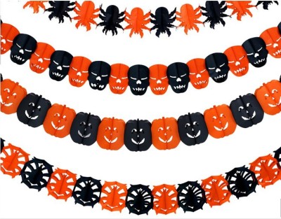 Halloween Garland Decorations Scene Layout Props Ghost Head Spider Pumpkin Variety Can Pick Mixed Batch