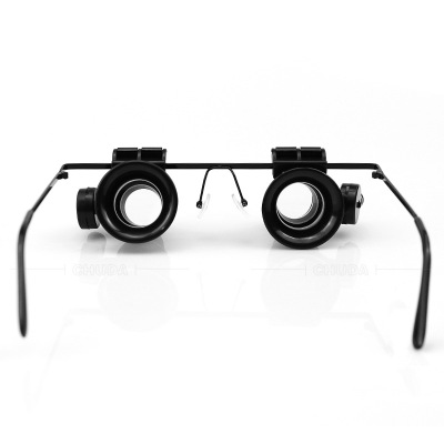 Bifocal-style jewelry magnifier hot style 20 times worn led magnifier maintenance 20 times small machinery