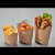 Disposable Kraft Paper Fries Box Folding to-Go Box Food Packing Box Fried Chicken Box