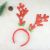 Christmas Headband Glittering Powder White Fur Big Antlers Festive Party Dress up Supplies Cute Head Buckle Christmas Decoration