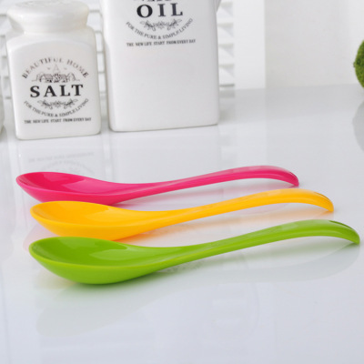 Plastic spoon food grade PP Plastic spoon advertising gift spoon 138*40 mm can be customized logo