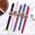 Hot style plastic lady foot leather crystal surface lucky grass fashion wristwatch