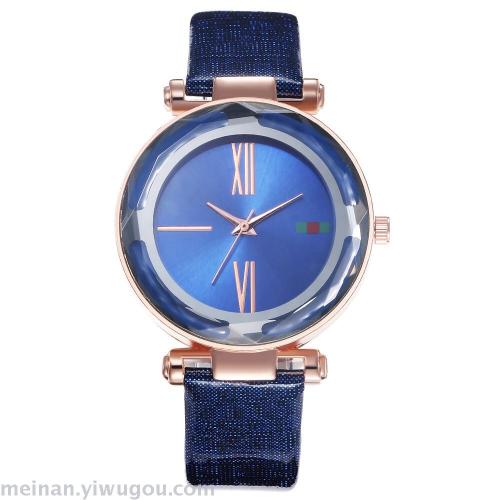 new crystal surface roman fashion bright leather personalized watch for american southern watch
