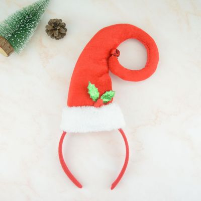 Christmas Headband Flannel Cotton-Filled Headband Party Dress up Supplies Flannel Antlers Head Buckle Christmas Decoration