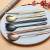 Korean stainless steel flat spoon flat chopsticks creative spoon, chopsticks, two - piece set of small dining hall tableware