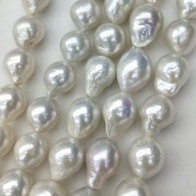 12-15mm AAA grade Baroque Freshwater Cultured Loose fireball Pearls for Customize Design 
