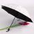 New Black and White Feather Tri-Fold Umbrella Vinyl UV Sunshade Mini Folding Sun Umbrella Umbrella