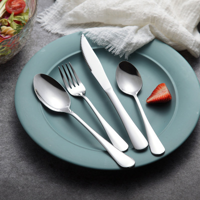 Stainless steel cutlery steak knife table knife fork spoon, two - piece household cutlery spoon, three - piece set