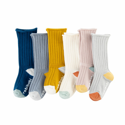 Korean version of vertical stripe high tube loose-top children's socks