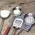 Wholesale stainless steel wooden handle kitchen utensils cooking spoon spatula set heat insulation spatula soup spoon set four gift kitchenware