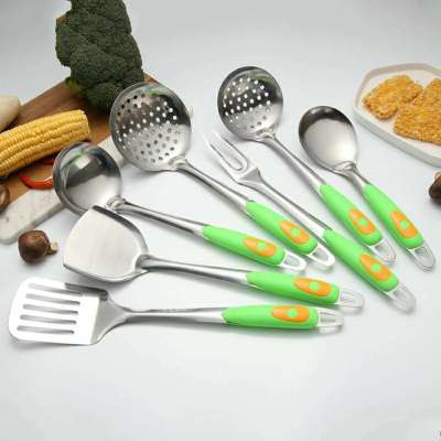 The Factory wholesale stainless steel spatula handle kitchen utensils cooking spatula spoon cooking spatula spoon set promotional gift
