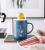 Creative 3D Astronaut Ceramic Mug with Cover Spoon Couple's Cups Office Coffee Cup Minimalist Water Cup