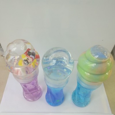 Ice Cream DIY Crystal Mud Foaming Glue Fake Water Plasticine Cartoon Vent Mud Puff Mud Mixed Color Poop Bottle