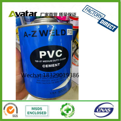 A-Z WELD PVC CEMENT GLUE Pvc glue adhsive for pipe UPVC PIPE adhesive pvc pipe solvent cement with factory price 