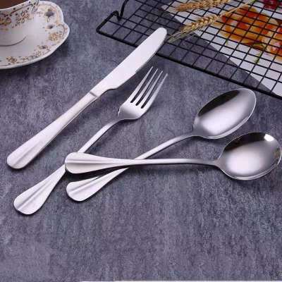Zhuangyuan stainless steel cutlery steak knife fork spoon tea spoon set hotel furniture gift custom LOGO