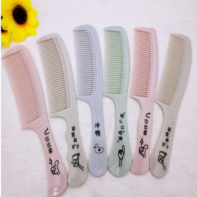 New fine web celebrity wheat sweet thickened to plastic comb family use students daily lovely cartoon comb can be customized