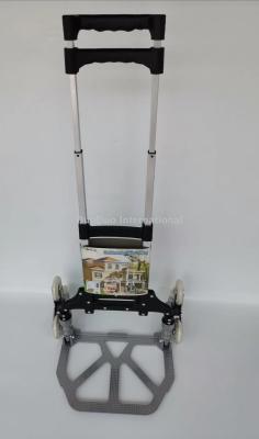 Hand cart folding six-wheeled cart shopping cart portable vegetable climbing cart